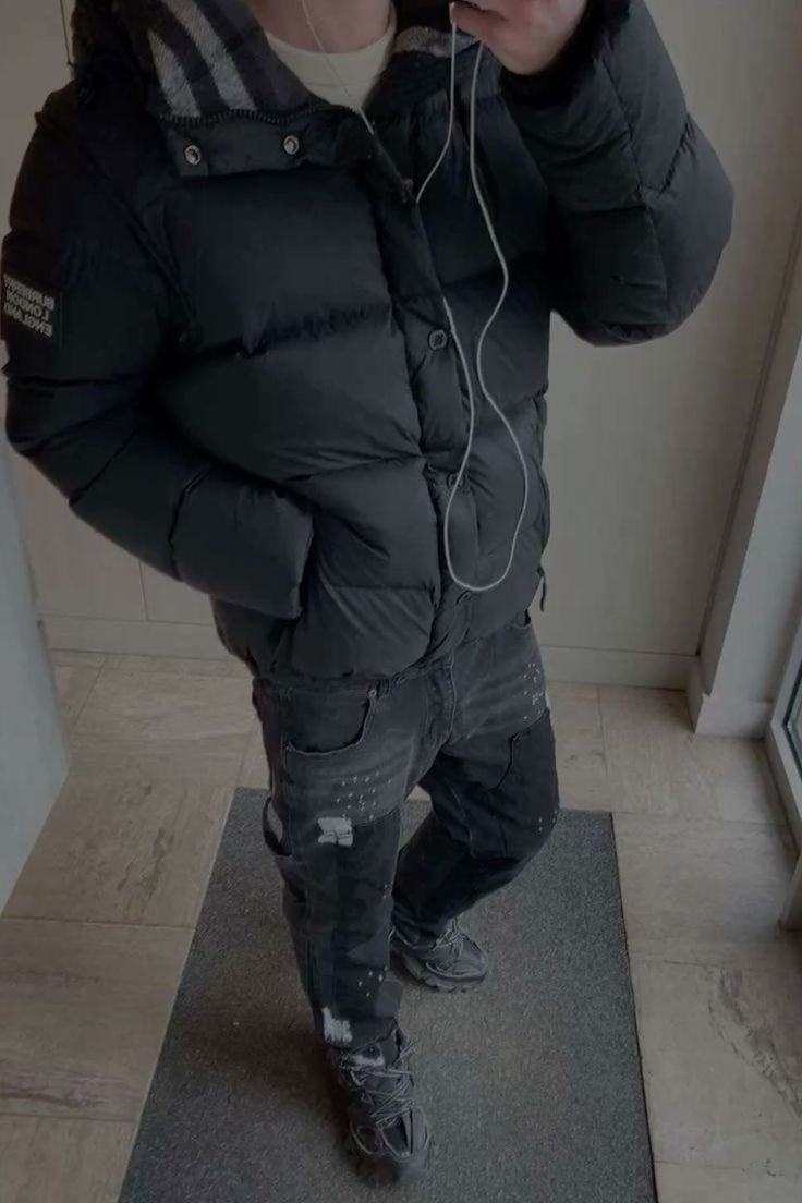 Check Detachable Puffer Jacket