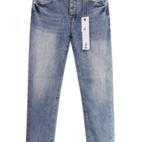 Slim Purple Jeans Washed Blue