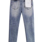 Slim Purple Jeans Washed Blue