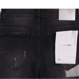 Slim Purple Jeans Ripped Black