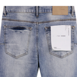 Slim Purple Jeans Washed Blue