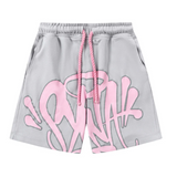 Graffiti Short Set Pink Grey