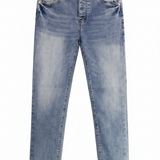 Slim Purple Jeans Washed Blue