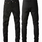 Slim Purple Jeans Washed Black