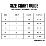 Graffiti Short Set Pink Grey